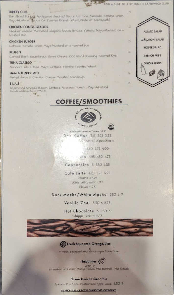 Menu Heaven's Little Café-5